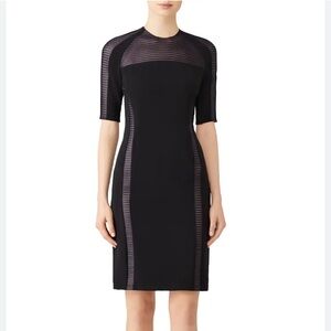 Carmen Marc Valvo Stripe Illusion Dress